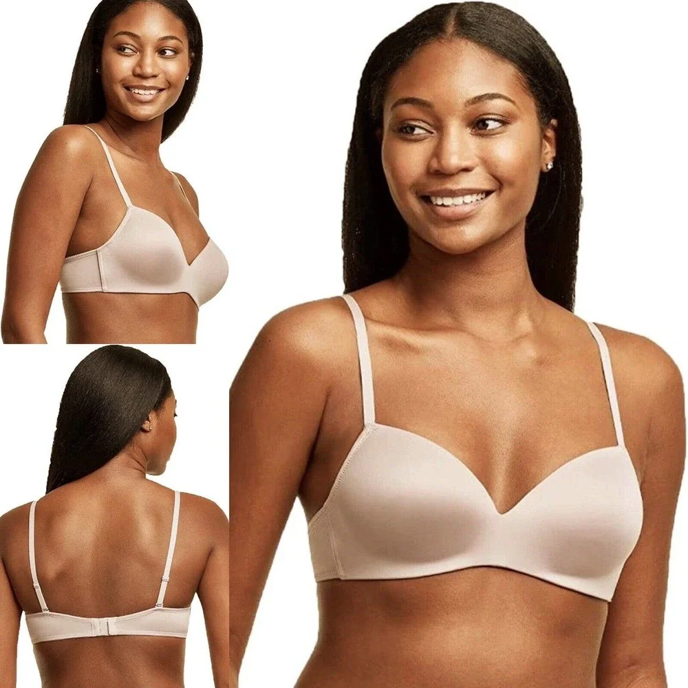 Maidenform Self Expression Wireless Bra Size 40C Convertible Straps Molded Cup